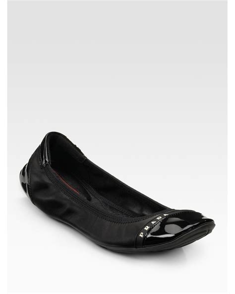 prada scrunch ballet flats print|farfetch prada flats.